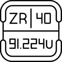 Zirconium Periodic Table Element vector