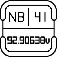 Niobium Periodic Table Element vector