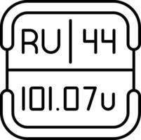 Ruthenium Periodic Table Element vector