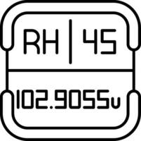 Rhodium Periodic Table Element vector