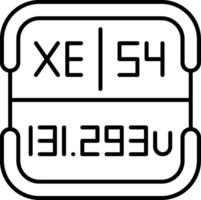 Xenon Periodic Table Element vector