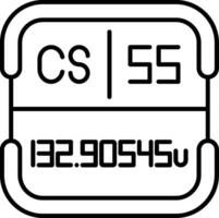 Cesium Periodic Table Element vector