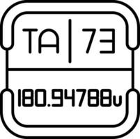 Tantalum Periodic Table Element vector