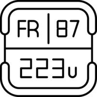 Francium Periodic Table Element vector