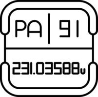 Protactinium Periodic Table Element vector