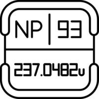Neptunium Periodic Table Element vector