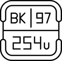 Berkelium Periodic Table Element vector