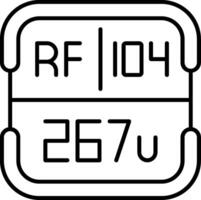 Rutherfordium Periodic Table Element vector