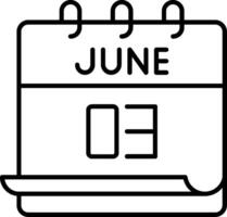 June 3 Icon vector