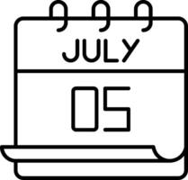 July 5 Icon vector