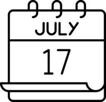 July 17 Icon vector