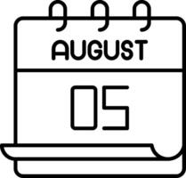August 5 Icon vector