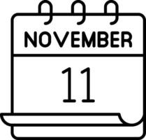November 11 Icon vector