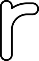 Small r Icon vector