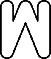 Capital W Icon vector