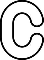 Capital C Icon vector