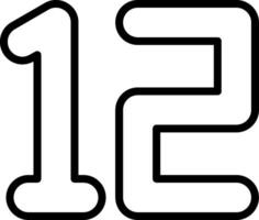 Twelve Line Icon vector