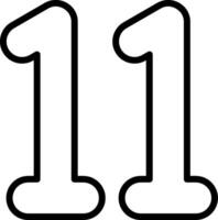 Eleven Line Icon vector