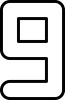 Nine Line Icon vector