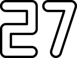 Twenty Seven Line Icon vector