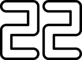 Twenty Two Line Icon vector
