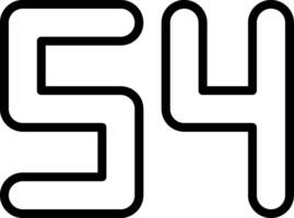 Fifty Four Line Icon vector