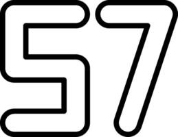 Fifty Seven Line Icon vector