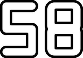 Fifty Eight Line Icon vector
