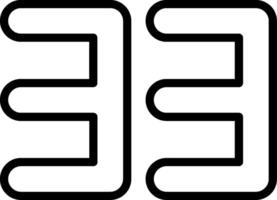 Thirty Three Line Icon vector