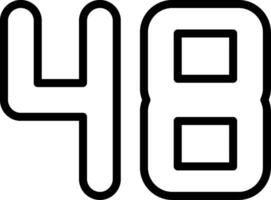 Forty Eight Line Icon vector