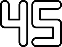 Forty Five Line Icon vector