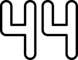 Forty Four Line Icon vector