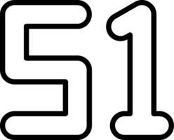 Fifty One Line Icon vector