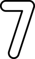 Seven Line Icon vector