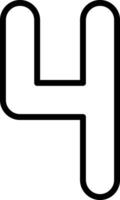 Four Line Icon vector