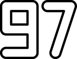 Ninety Seven Line Icon vector