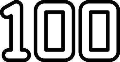 One Hundred Line Icon vector