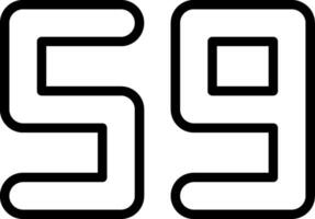 Fifty Nine Line Icon vector
