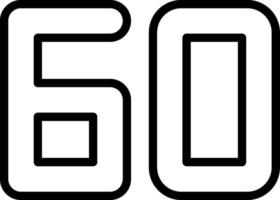 Sixty Line Icon vector