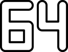 Sixty Four Line Icon vector