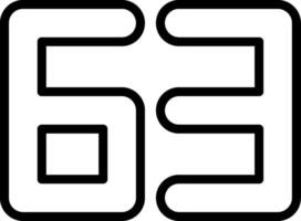 Sixty Three Line Icon vector
