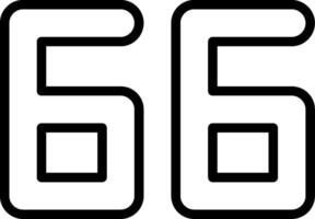 Sixty Six Line Icon vector