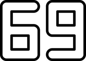 Sixty Nine Line Icon vector