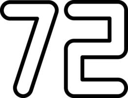 Seventy Two Line Icon vector