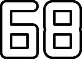 Sixty Eight Line Icon vector