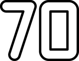 Seventy Line Icon vector