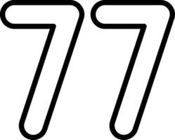 Seventy Seven Line Icon vector