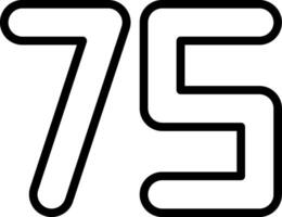 Seventy Five Line Icon vector