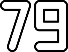 Seventy Nine Line Icon vector