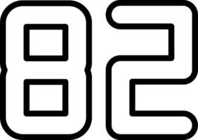 Eighty Two Line Icon vector
